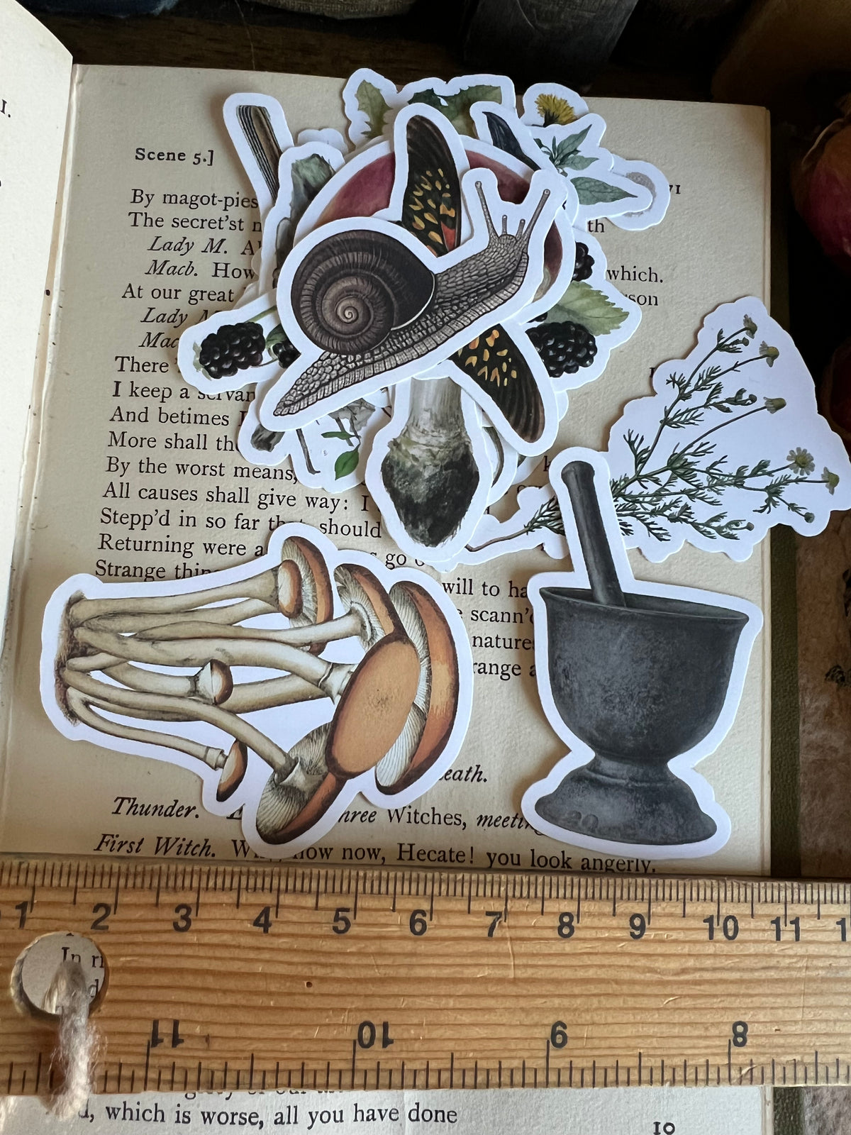 The Witch's Garden - 14 matte vinyl stickers