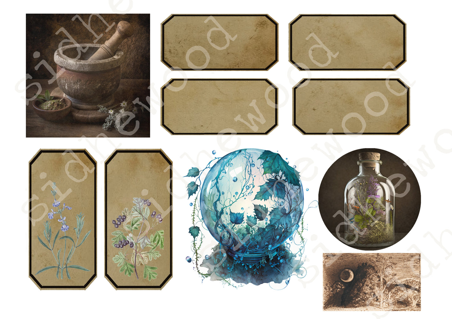 Witch's Cottage - digital download (printable file)