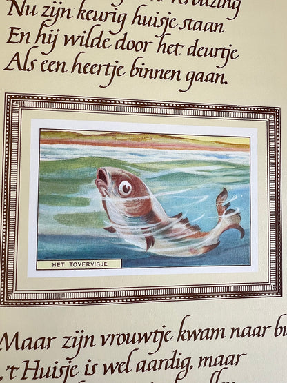 Vintage Van het Toovervischje –  Dutch Piggelmee Fairy Tale Book