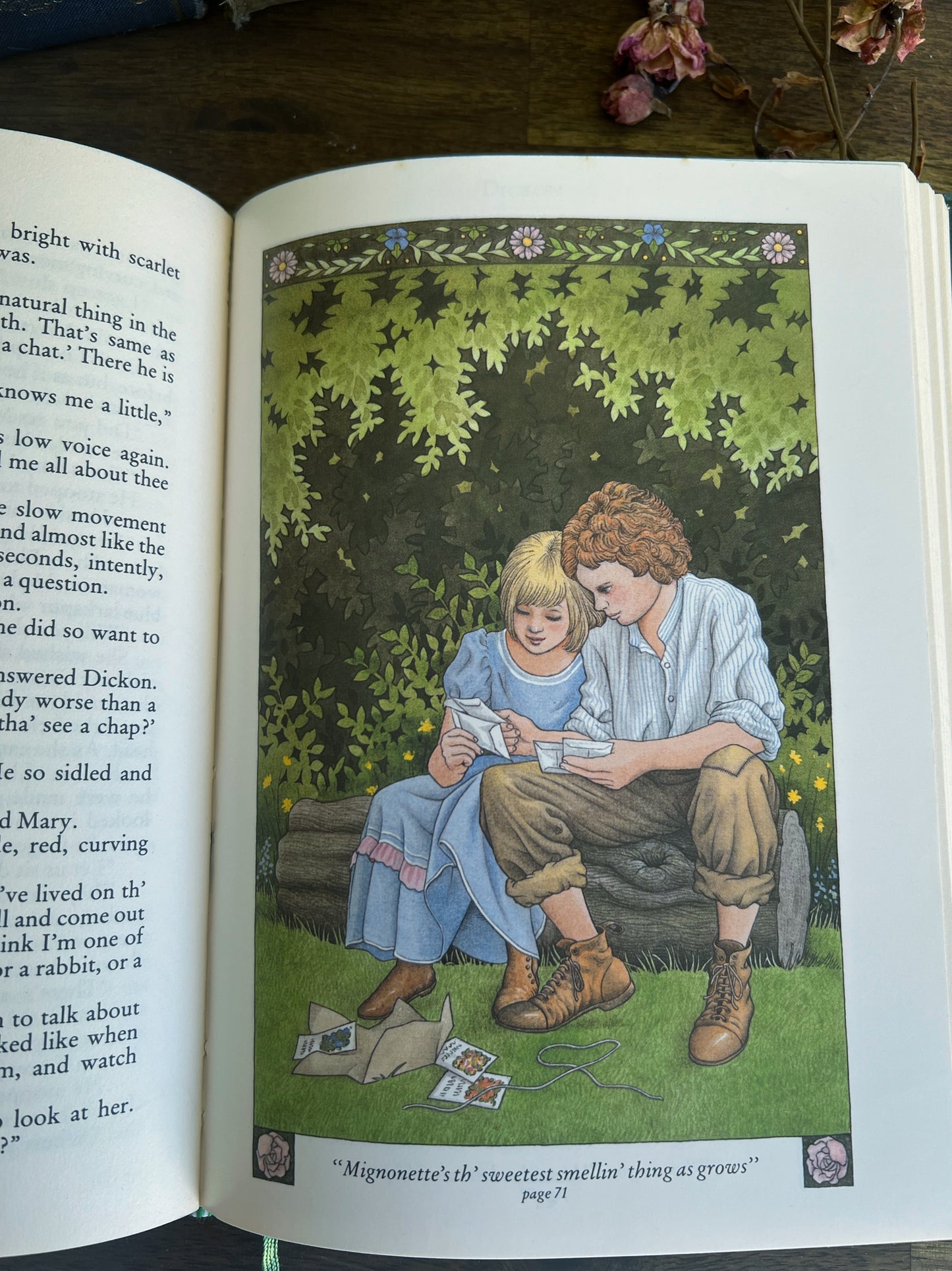The Secret Garden - Frances Hodgson Burnett, Vintage Illustrated Hardcover