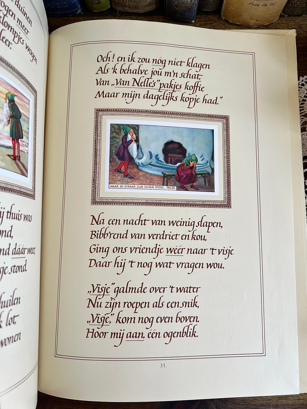Vintage Van het Toovervischje –  Dutch Piggelmee Fairy Tale Book