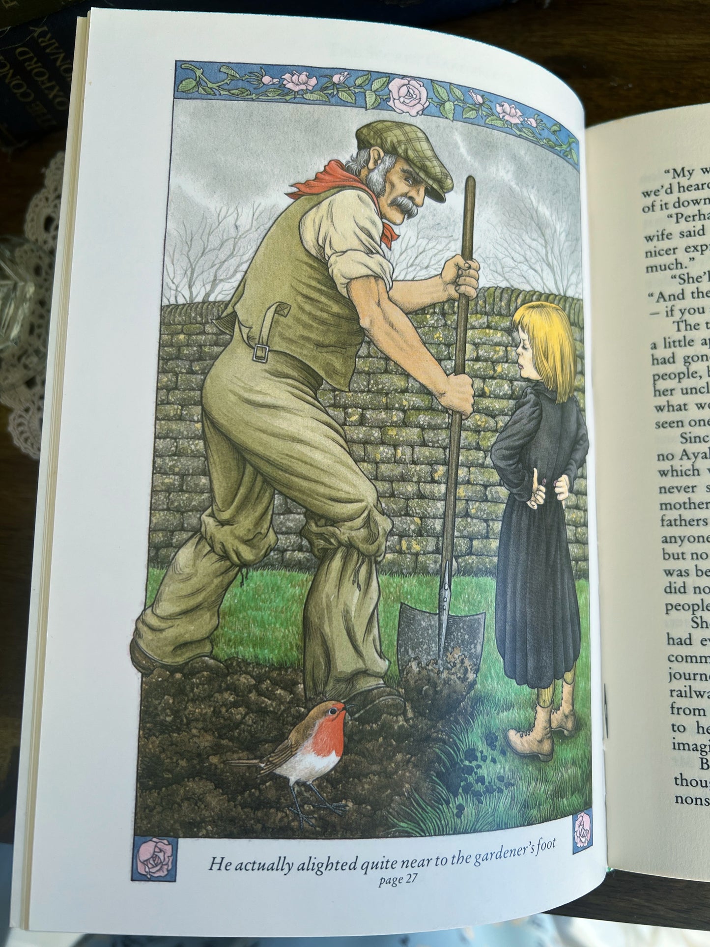 The Secret Garden - Frances Hodgson Burnett, Vintage Illustrated Hardcover