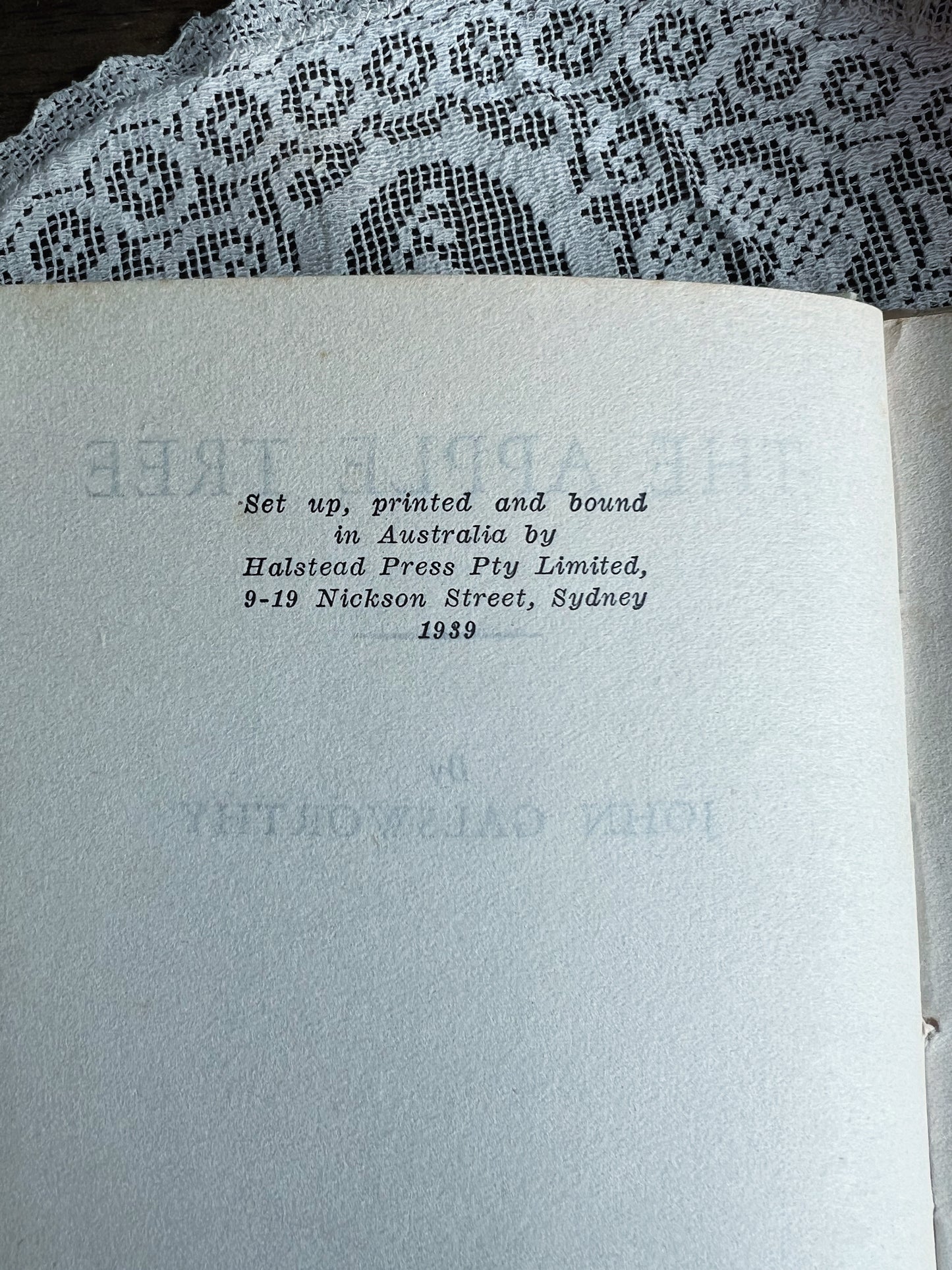 The Apple Tree by John Galsworthy vintage 1939 hardcover