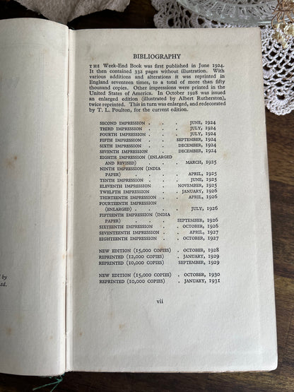 The Week-End Book, Vintage 1931 edition, Nonesuch Press