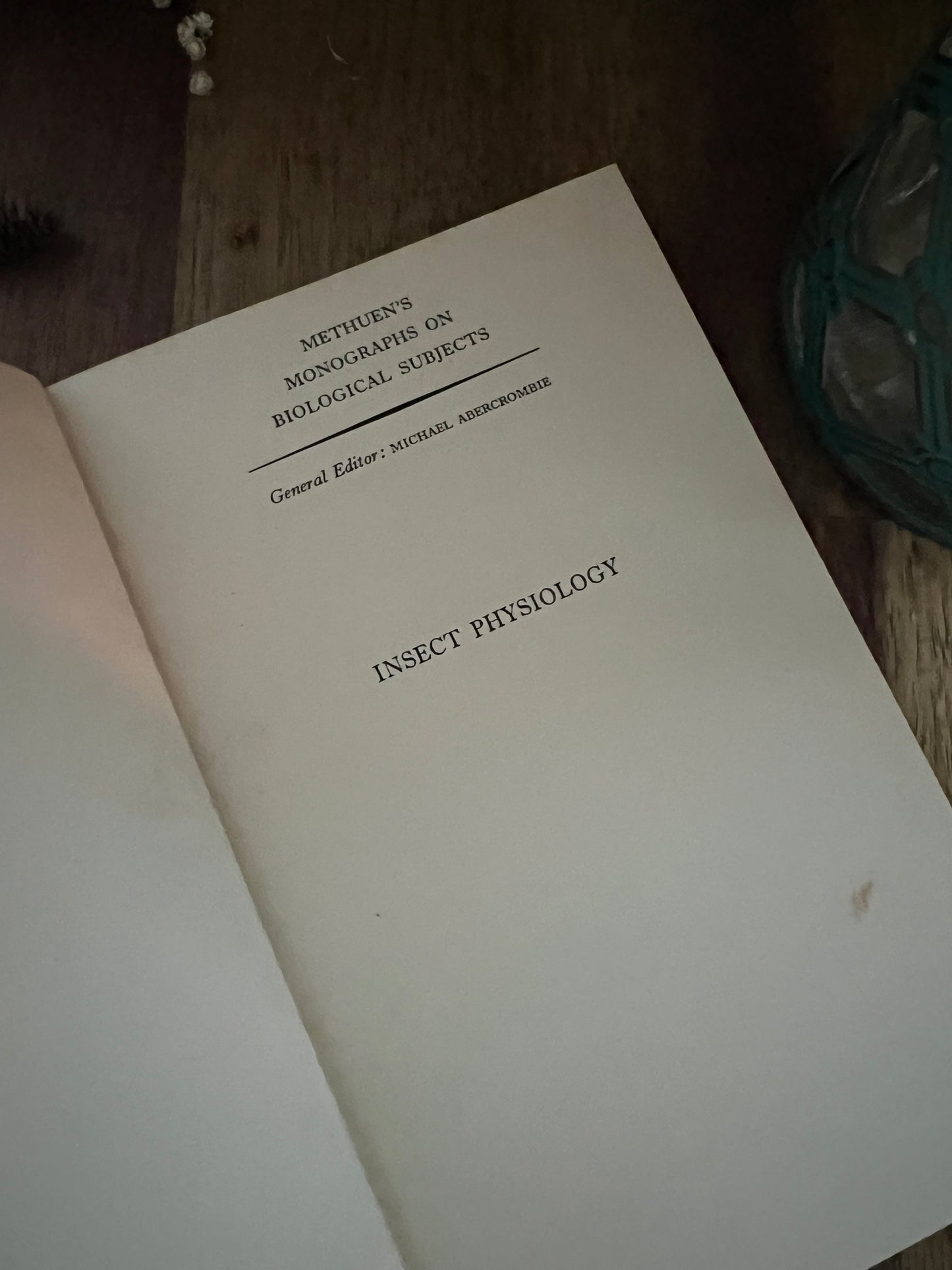 Insect Physiology - V. B. Wigglesworth - Vintage Book