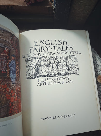 English Fairy Tales retold by F. A Steel - Arthur Rackham - Vintage Hardcover 1979