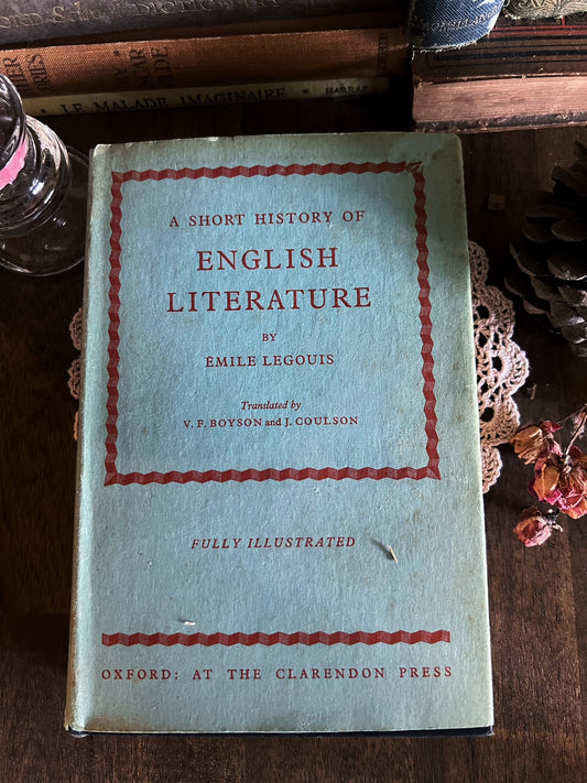 A Short History of English Literature by Emile Legouis - Vintage 1961 ed