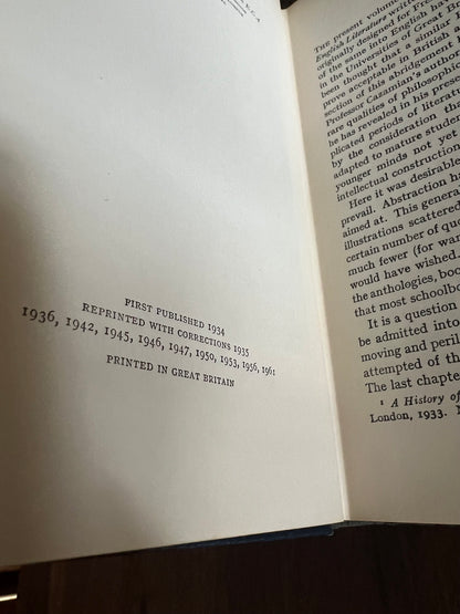 A Short History of English Literature by Emile Legouis - Vintage 1961 ed