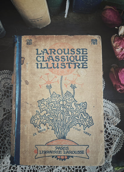 Antique 1912 French Larousse Dictionary - Larousse Classique Illustré