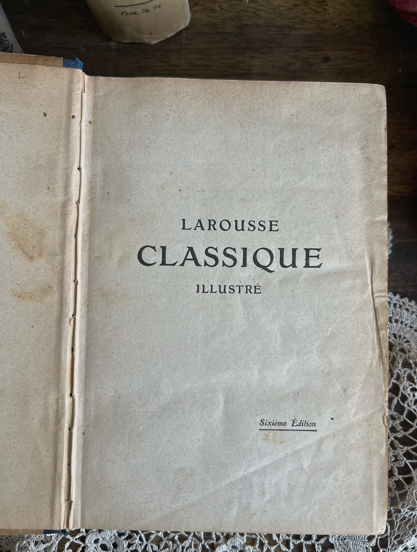 Antique 1912 French Larousse Dictionary - Larousse Classique Illustré