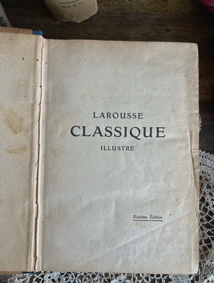 Antique 1912 French Larousse Dictionary - Larousse Classique Illustré