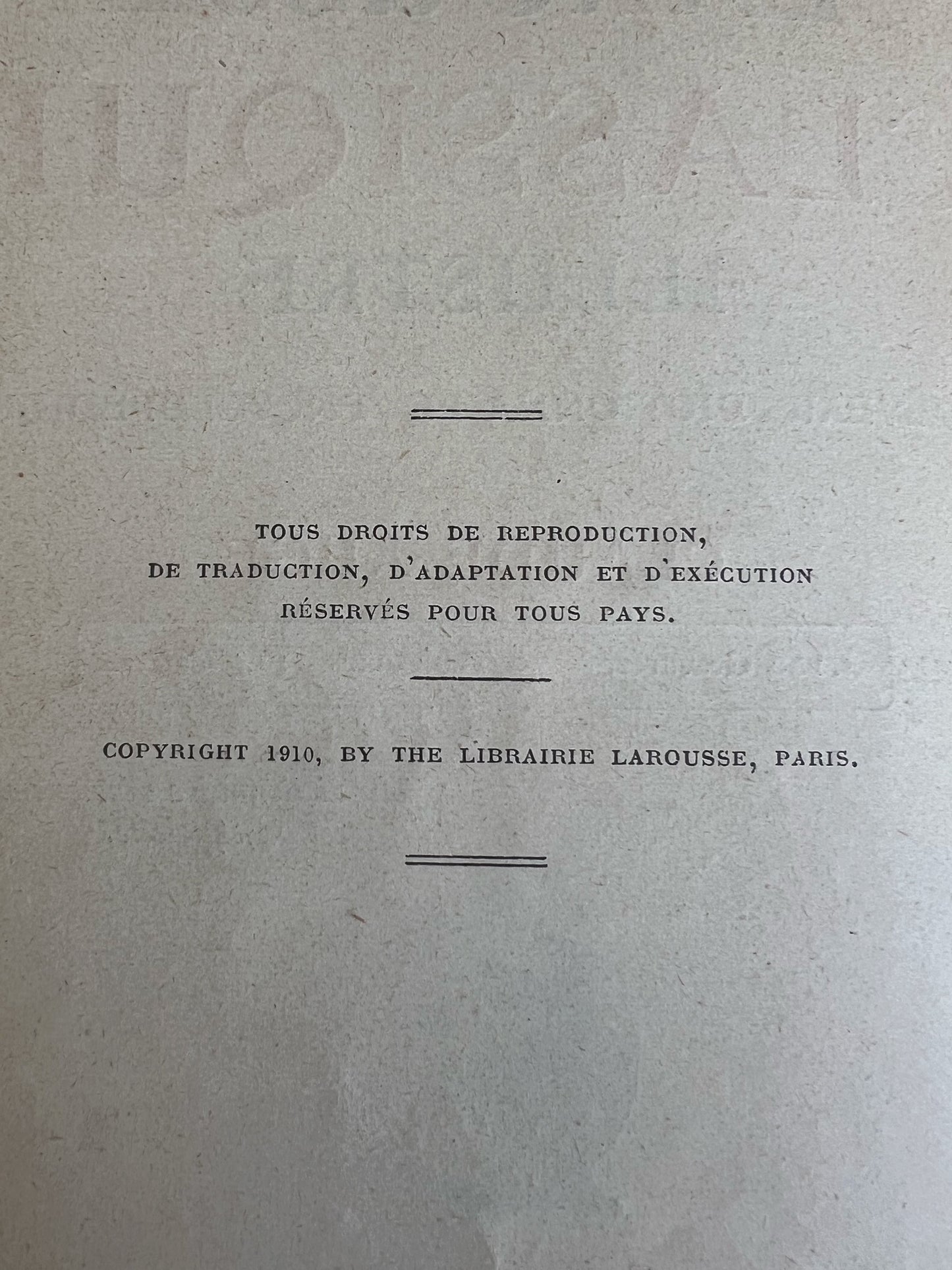 Antique 1912 French Larousse Dictionary - Larousse Classique Illustré