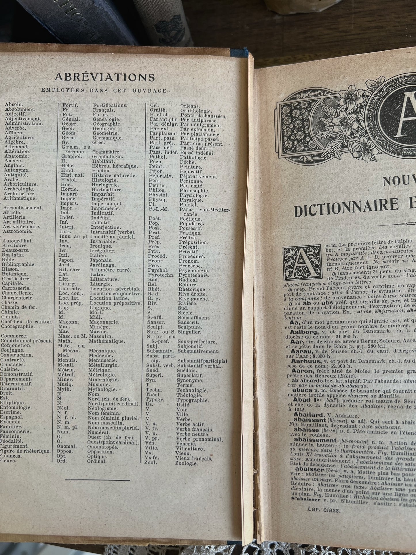 Antique 1912 French Larousse Dictionary - Larousse Classique Illustré