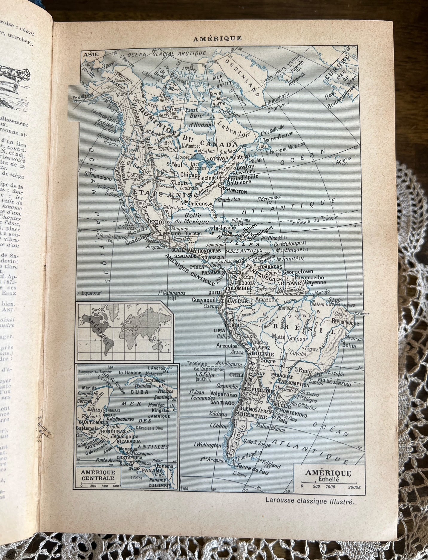 Antique 1912 French Larousse Dictionary - Larousse Classique Illustré