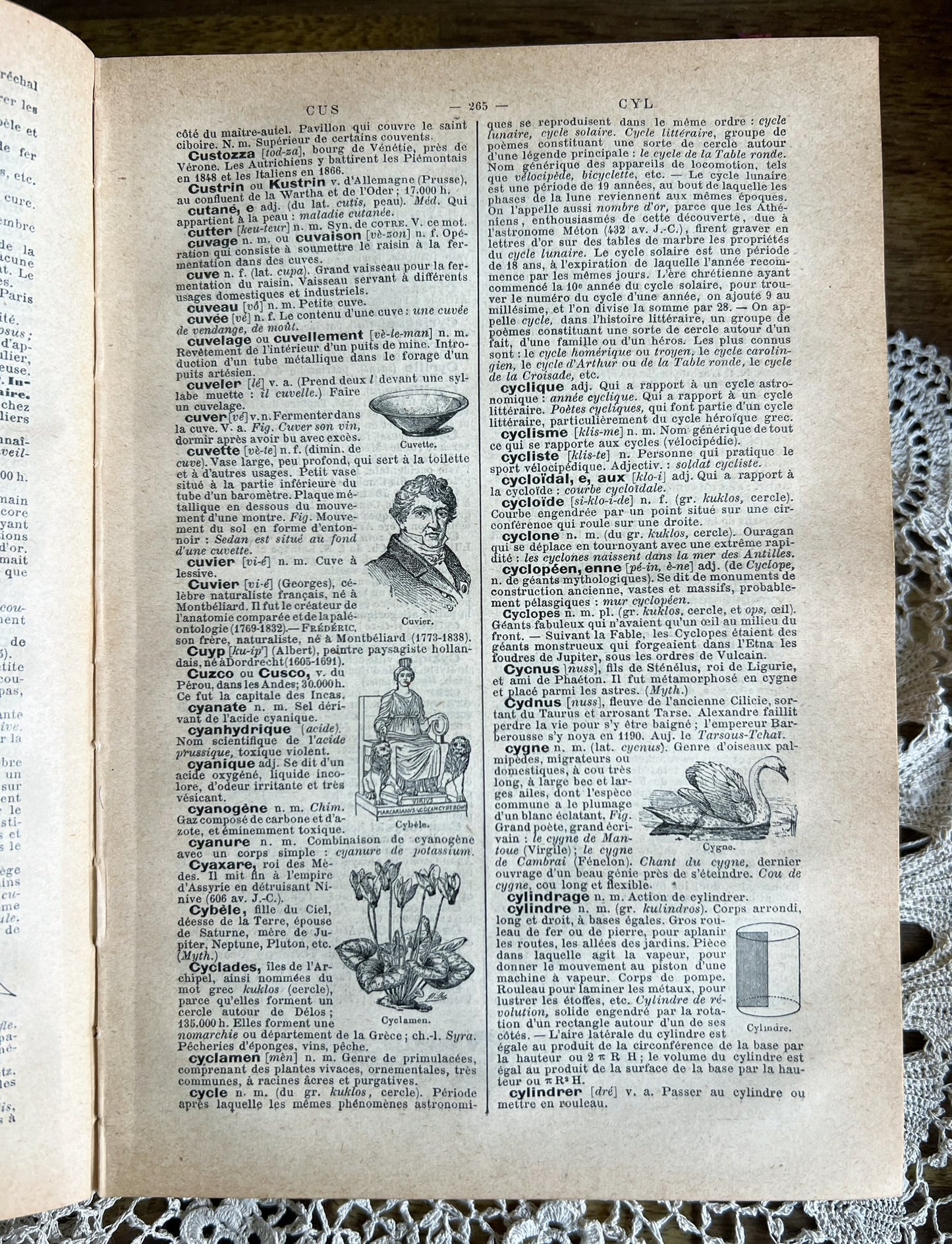 Antique 1912 French Larousse Dictionary - Larousse Classique Illustré