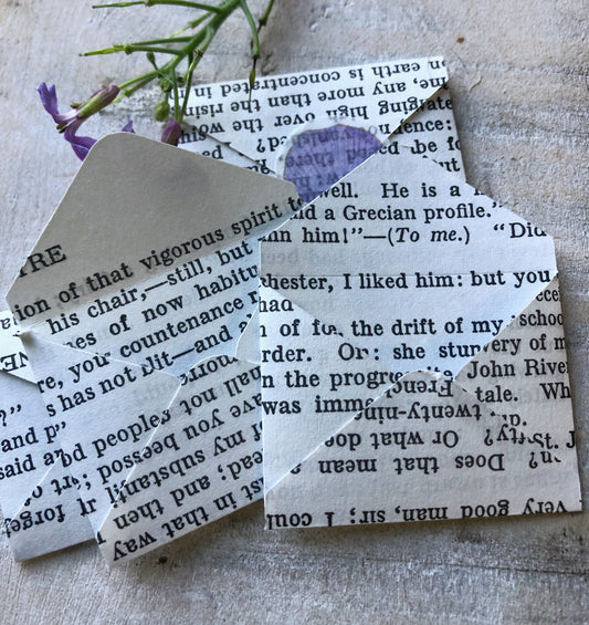 Jane Eyre - miniature book page envelopes